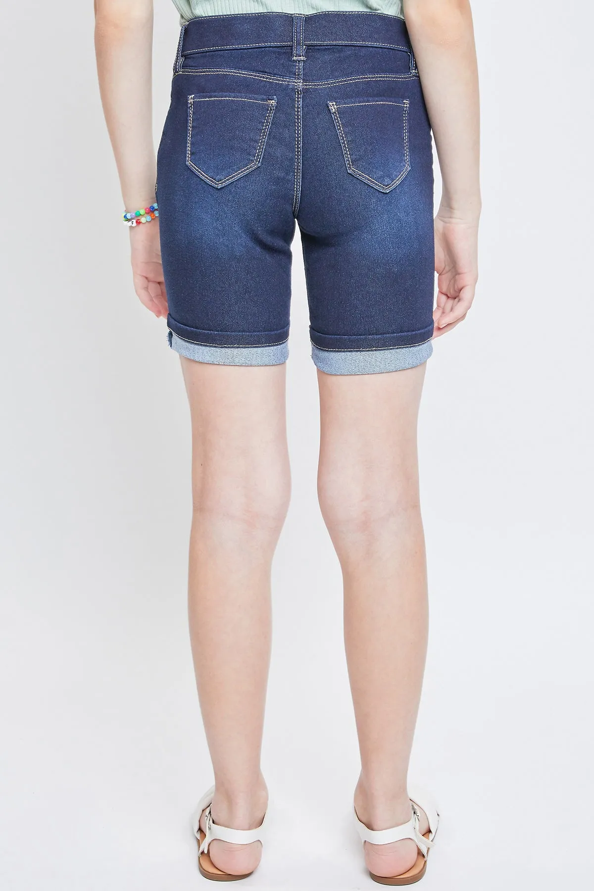 Girls Essential Cuffed Pull-On Bermuda, Pack of 12