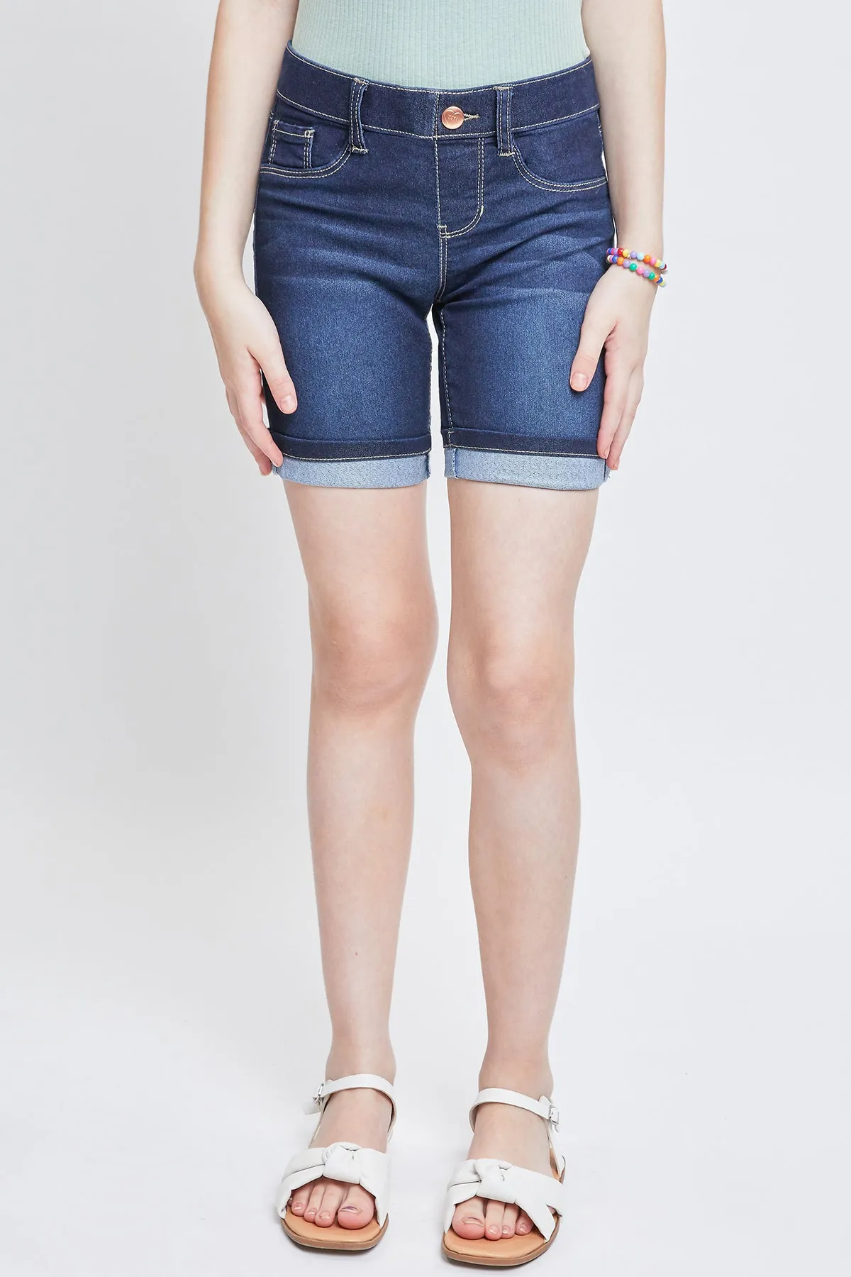 Girls Essential Cuffed Pull-On Bermuda, Pack of 12
