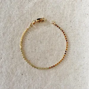 Gold Filled 2mm Flat Ball Bracelet