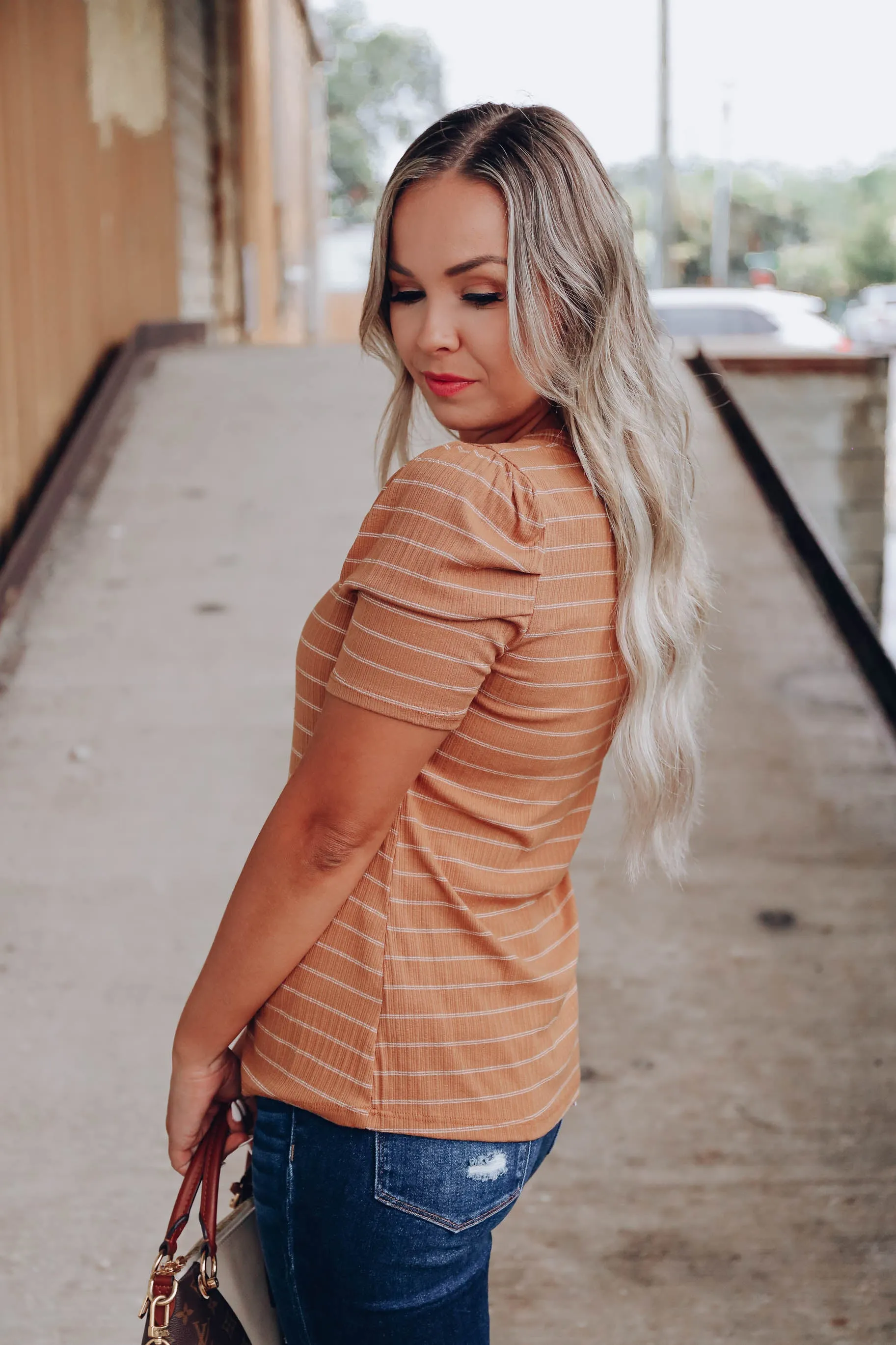 Golden Hour Puff Sleeve Top - Mustard