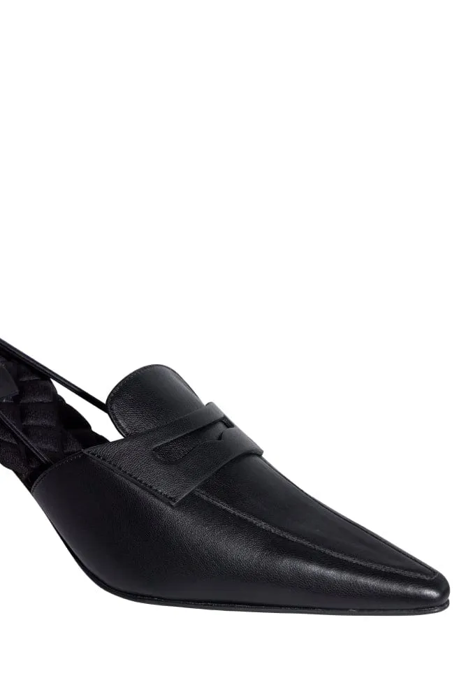 Grace Vegan Nappa Leather Kitten Heels | Black