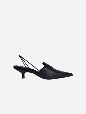 Grace Vegan Nappa Leather Kitten Heels | Black