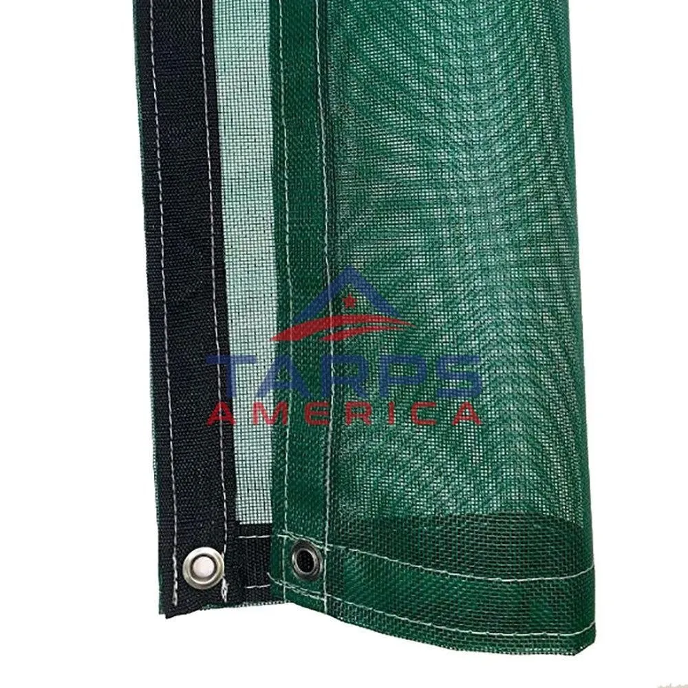Green 10 oz. Heavy Duty Vinyl Coated Mesh Tarp by ShadeMax®