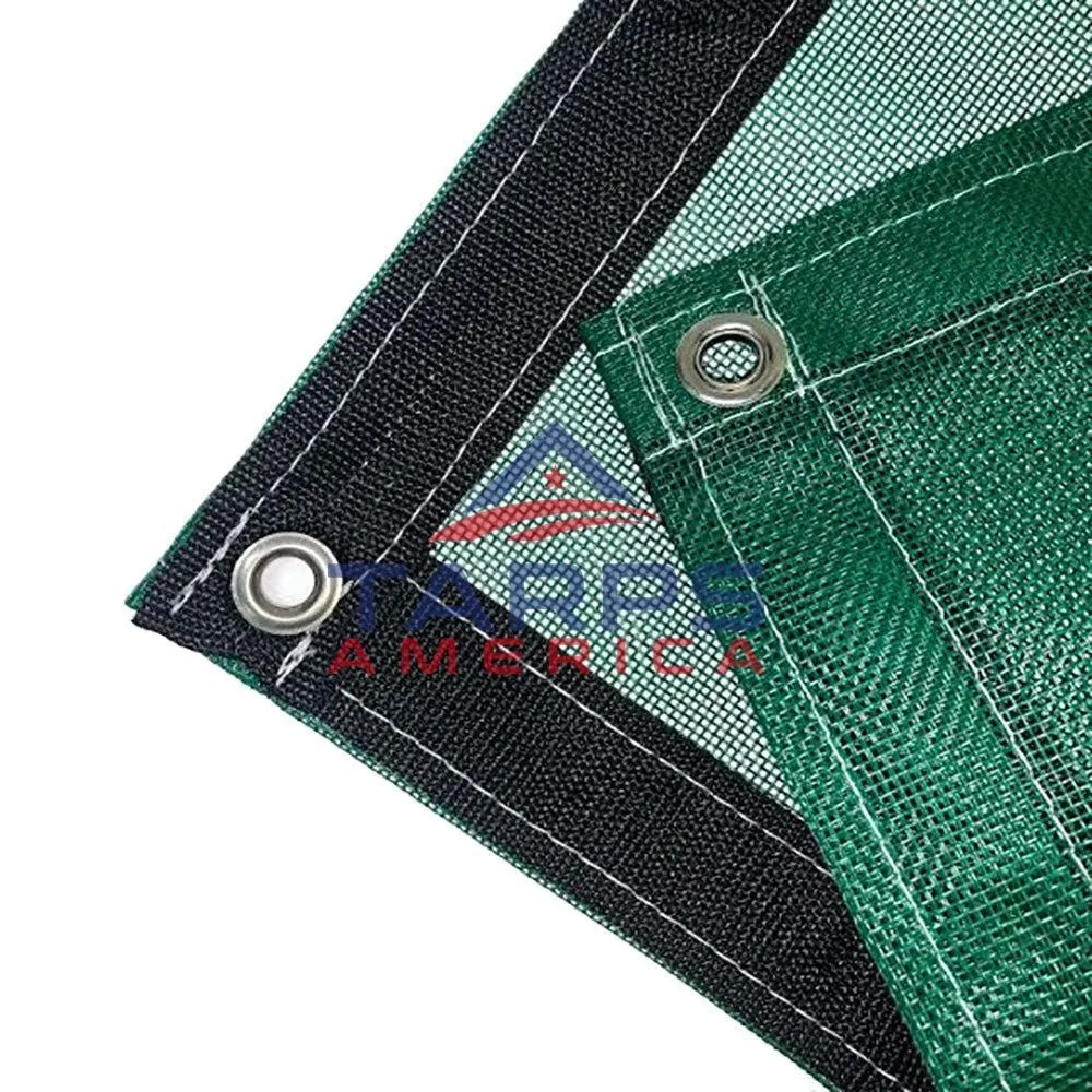 Green 10 oz. Heavy Duty Vinyl Coated Mesh Tarp by ShadeMax®