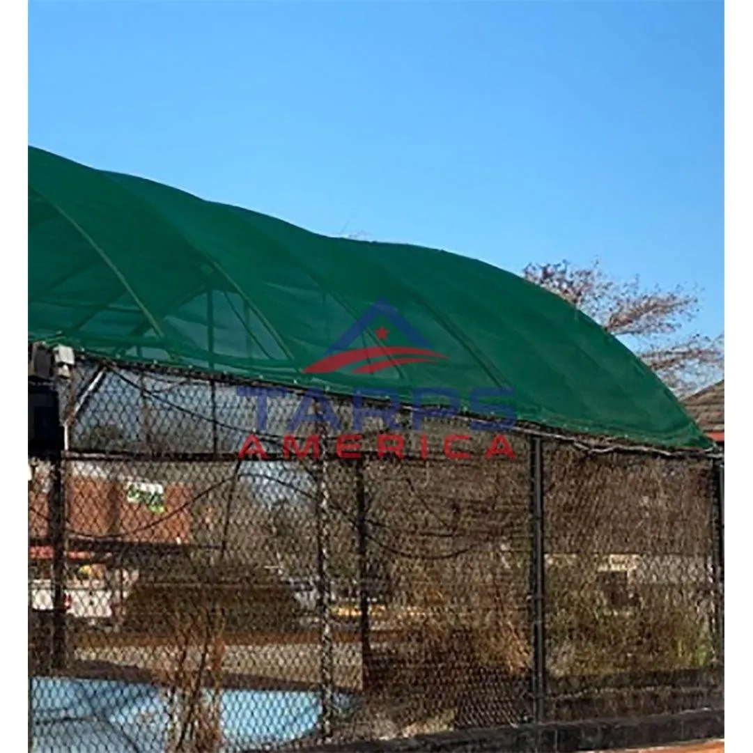 Green 10 oz. Heavy Duty Vinyl Coated Mesh Tarp by ShadeMax®