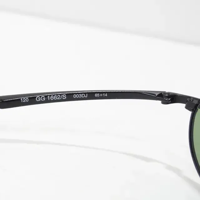 Gucci 1990s Black/Green Lense Sunglasses