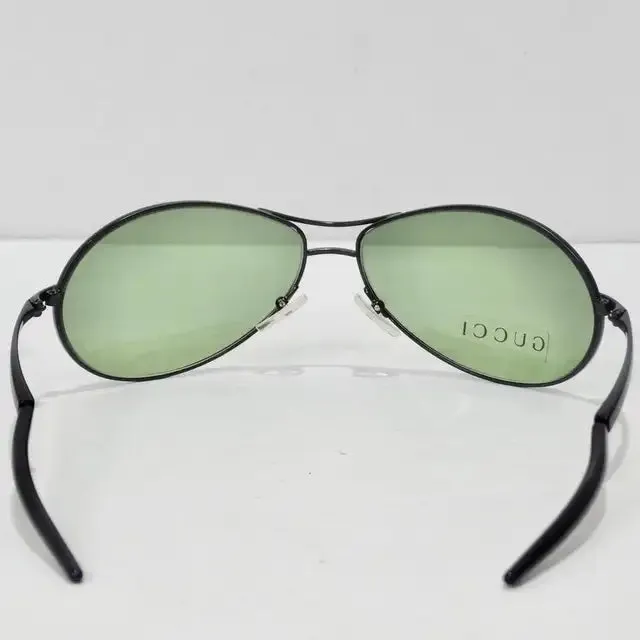 Gucci 1990s Black/Green Lense Sunglasses