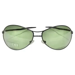 Gucci 1990s Black/Green Lense Sunglasses