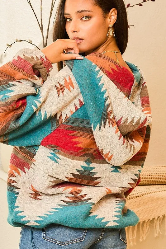 Harlow Aztec Print Pullover