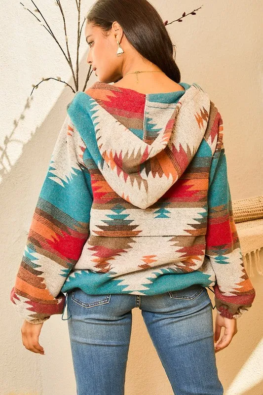 Harlow Aztec Print Pullover