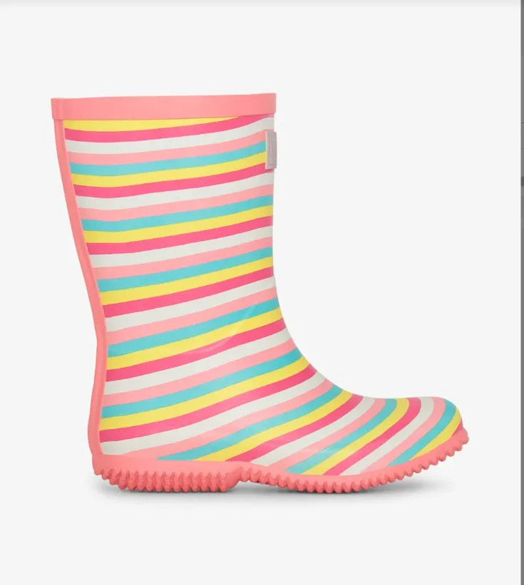 Hatley Pretty Stripes Packable Rain Boots