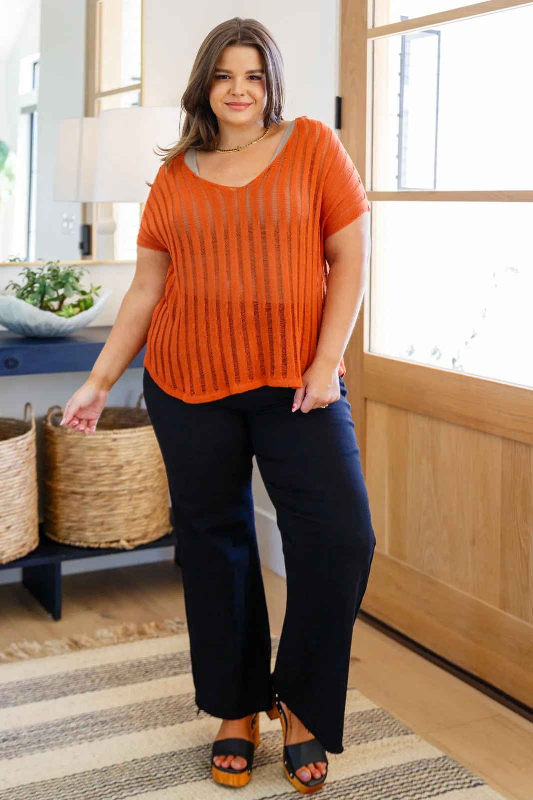 Hazel Blues® |  August High Rise Wide Leg Crop Jeans in Black