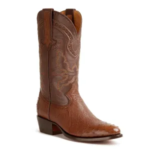 Hidalgo 4 Piece Ostrich Classic Western Boot - Tobacco Brown
