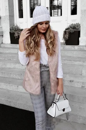 Hound-Tooth Frill Hem Trousers - Adella