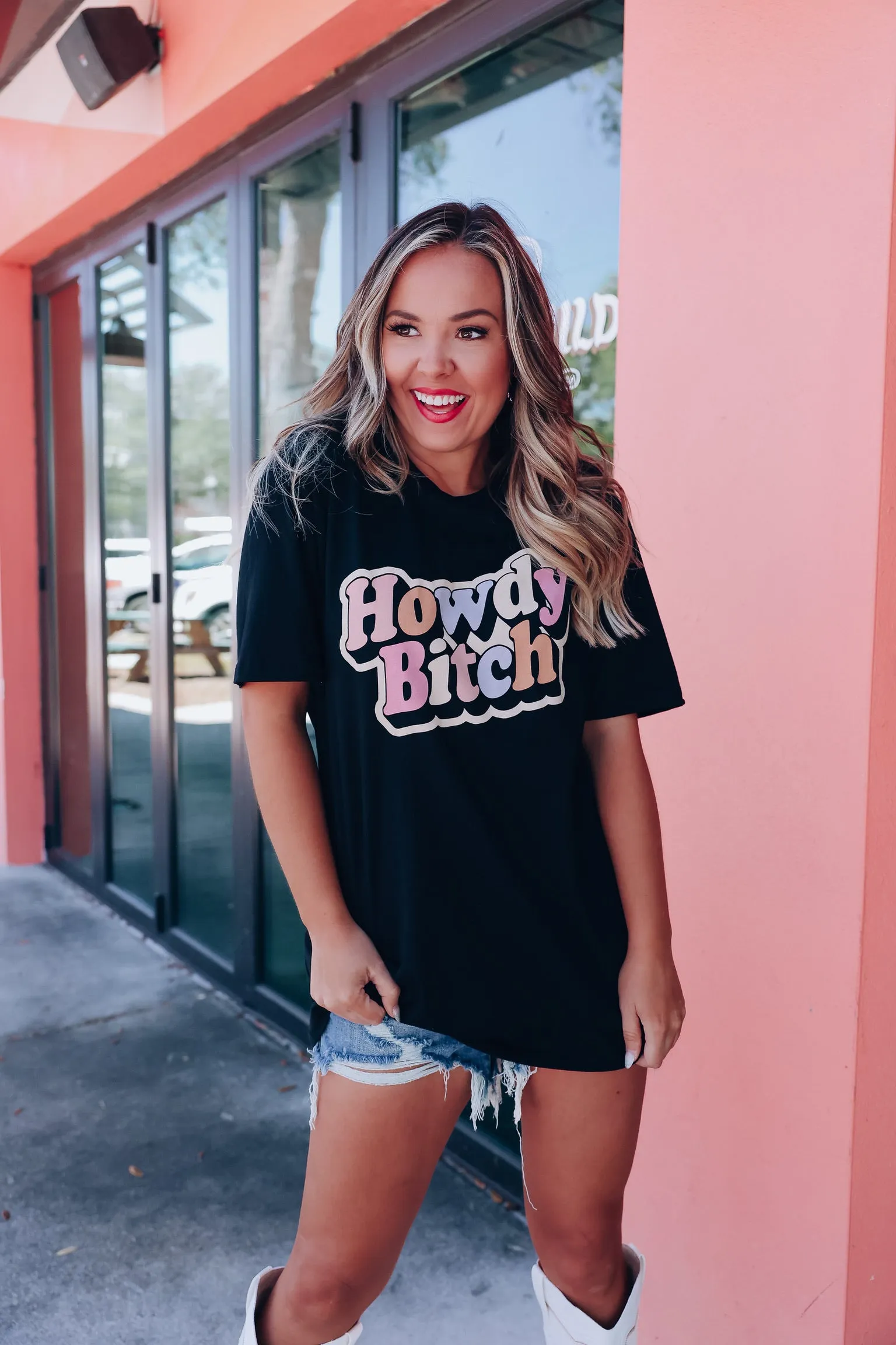 Howdy B Graphic Tee - Black