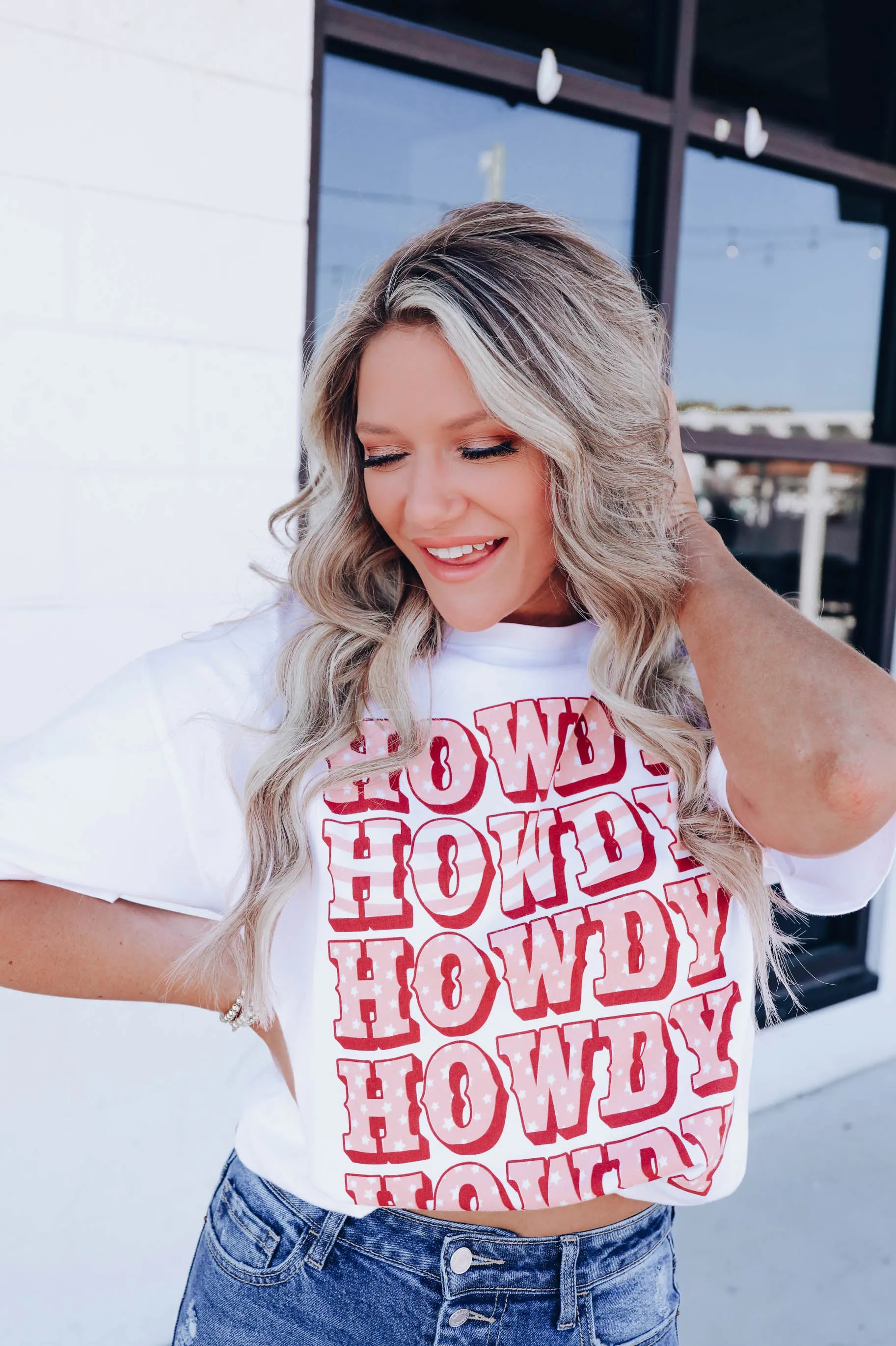 Howdy Howdy Howdy Graphic Tee - White