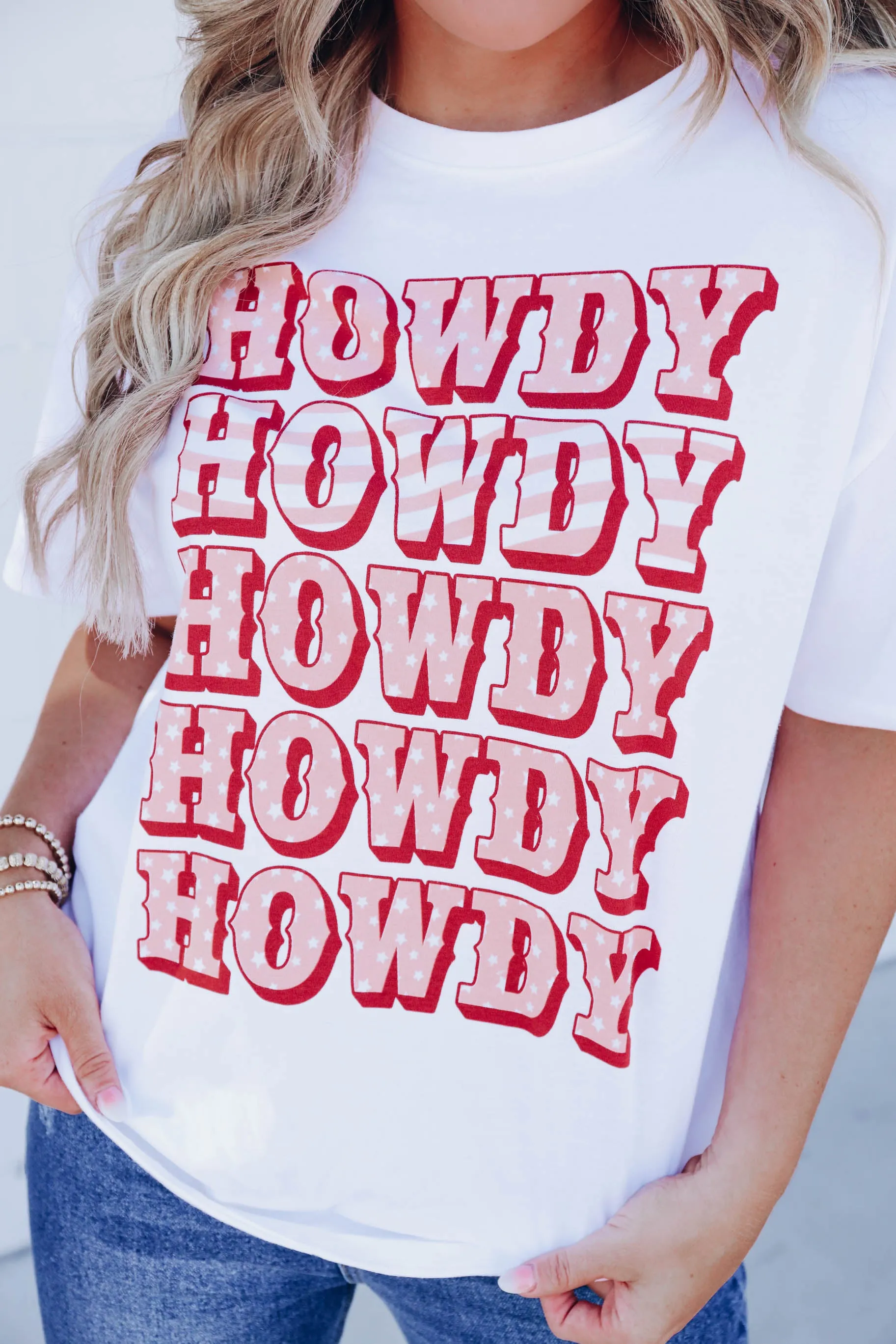Howdy Howdy Howdy Graphic Tee - White