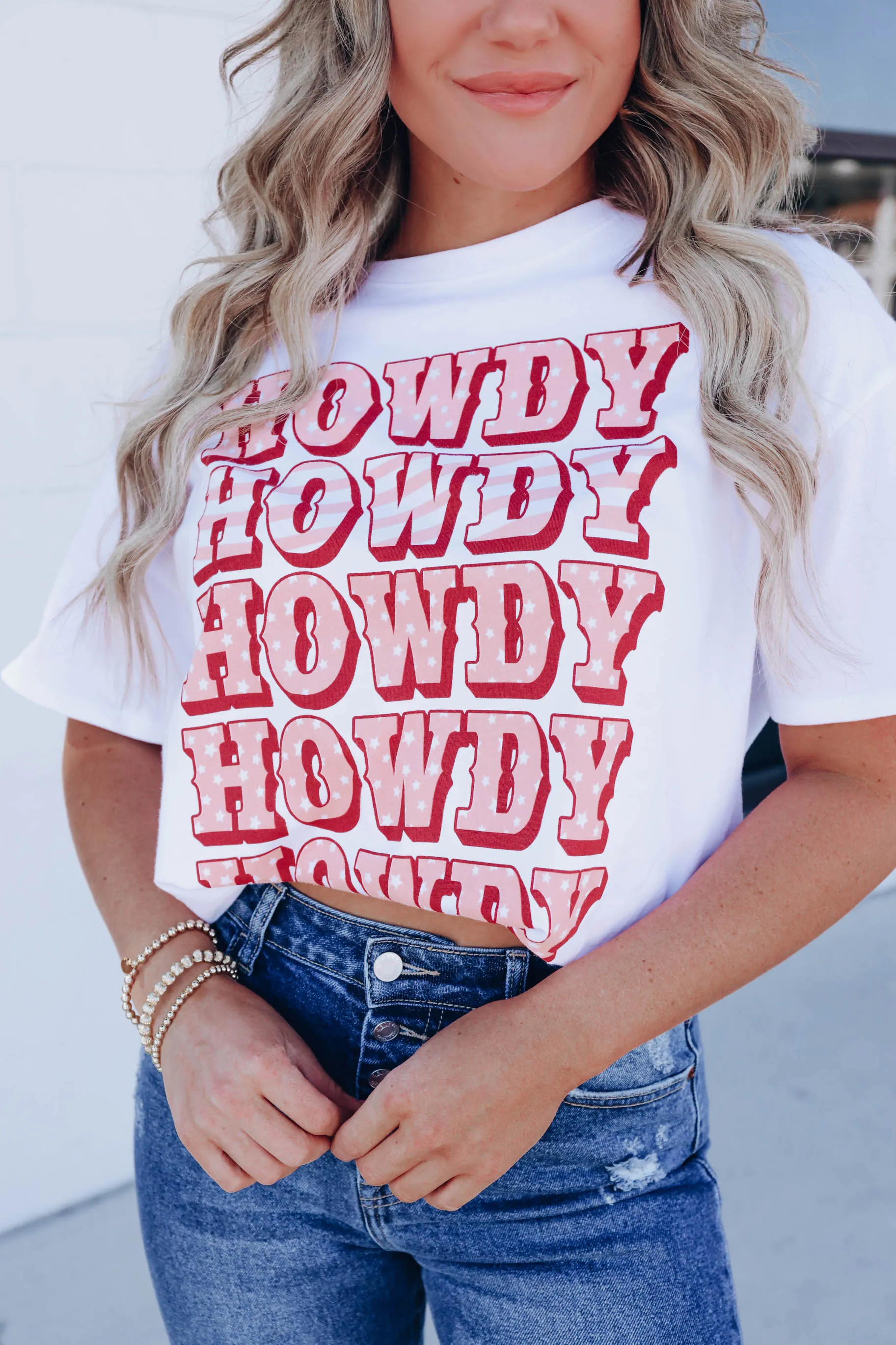 Howdy Howdy Howdy Graphic Tee - White