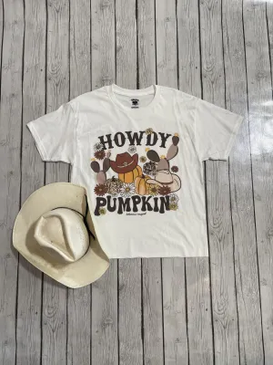 Howdy Pumpkin Cropped Tee - Wholesale