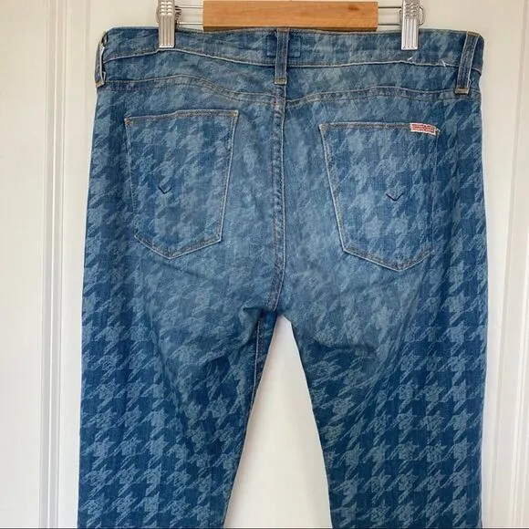 Hudson Krista Super Skinny Hounds Tooth Ankle Jeans