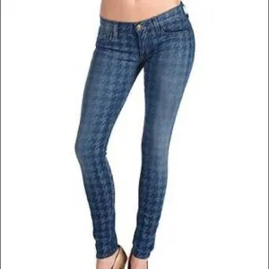 Hudson Krista Super Skinny Hounds Tooth Ankle Jeans