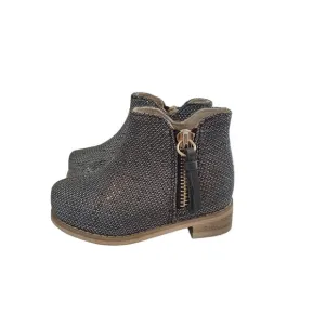 Joyfolie Girls Size 4 Kaitlyn Booties Black Glitter Shimmer Bling  NEW