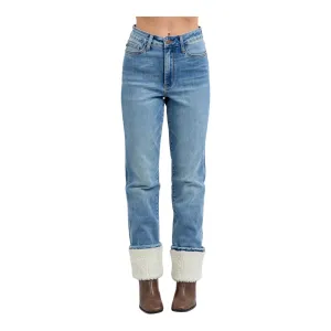 Judy Blue Shearling Cuff Jeans
