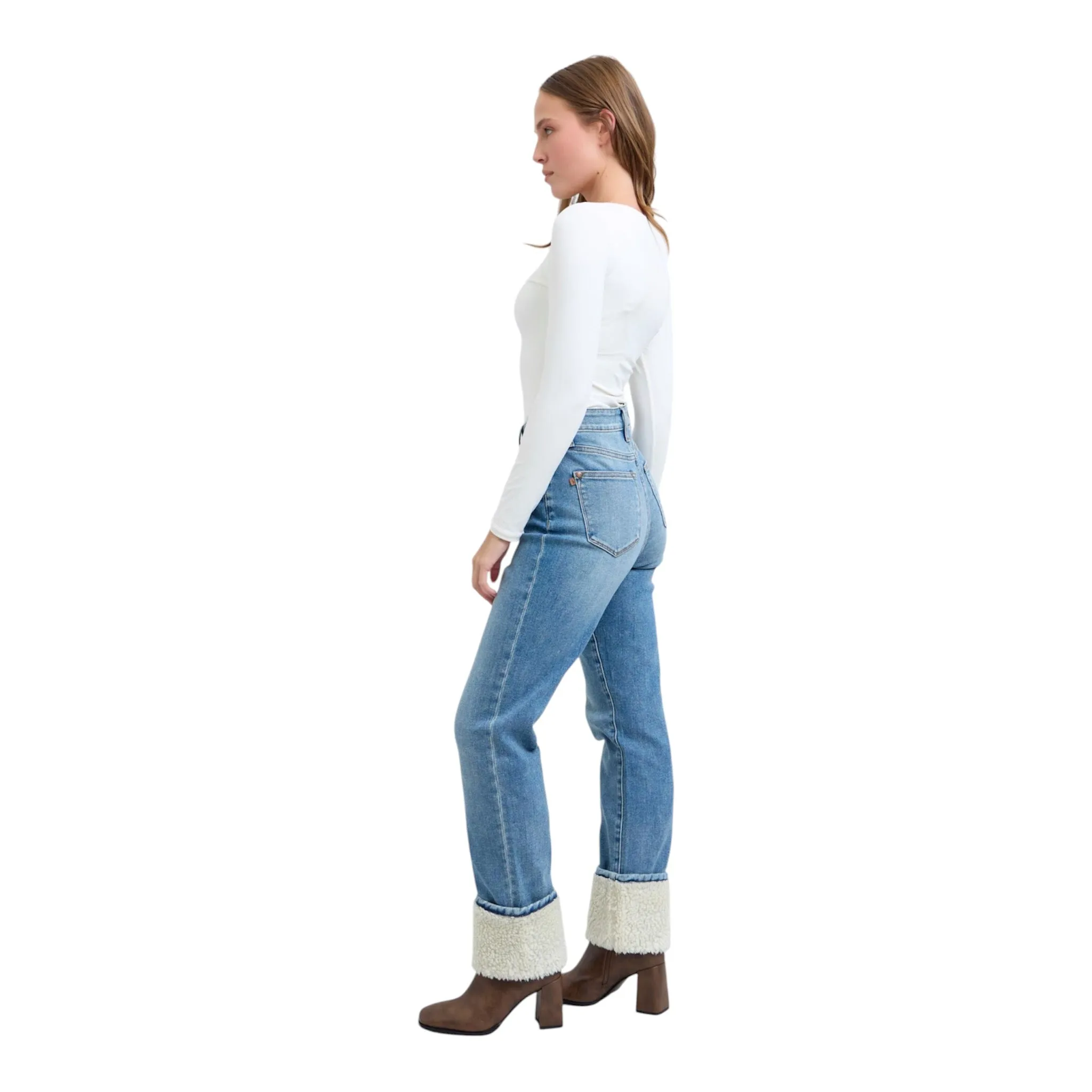 Judy Blue Shearling Cuff Jeans