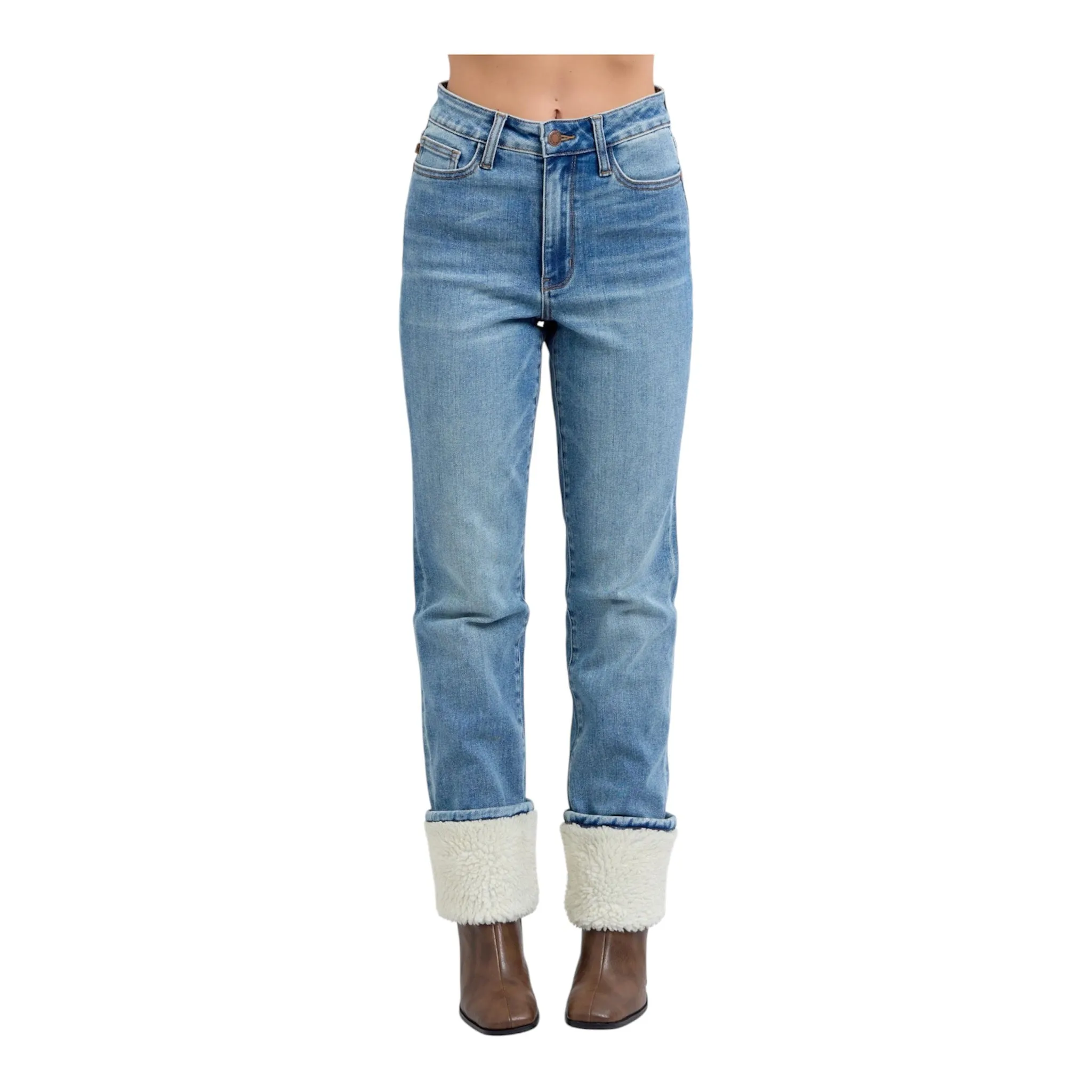 Judy Blue Shearling Cuff Jeans