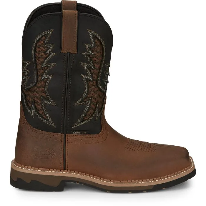 Justin MNS Bolt Pecan Black Water Buffalo SE4113