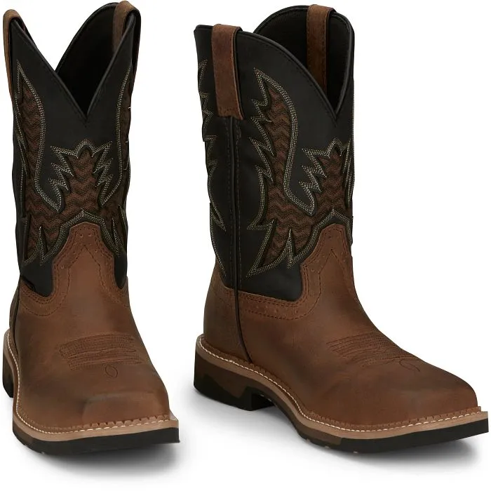 Justin MNS Bolt Pecan Black Water Buffalo SE4113