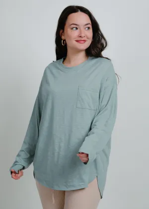 Kaity Oversized Knit Top - Sage