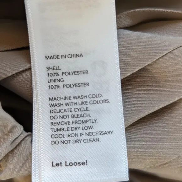 Kate Spade Saturday Tan Pleated Satin Neutral Flirty Mini Skirt Size M