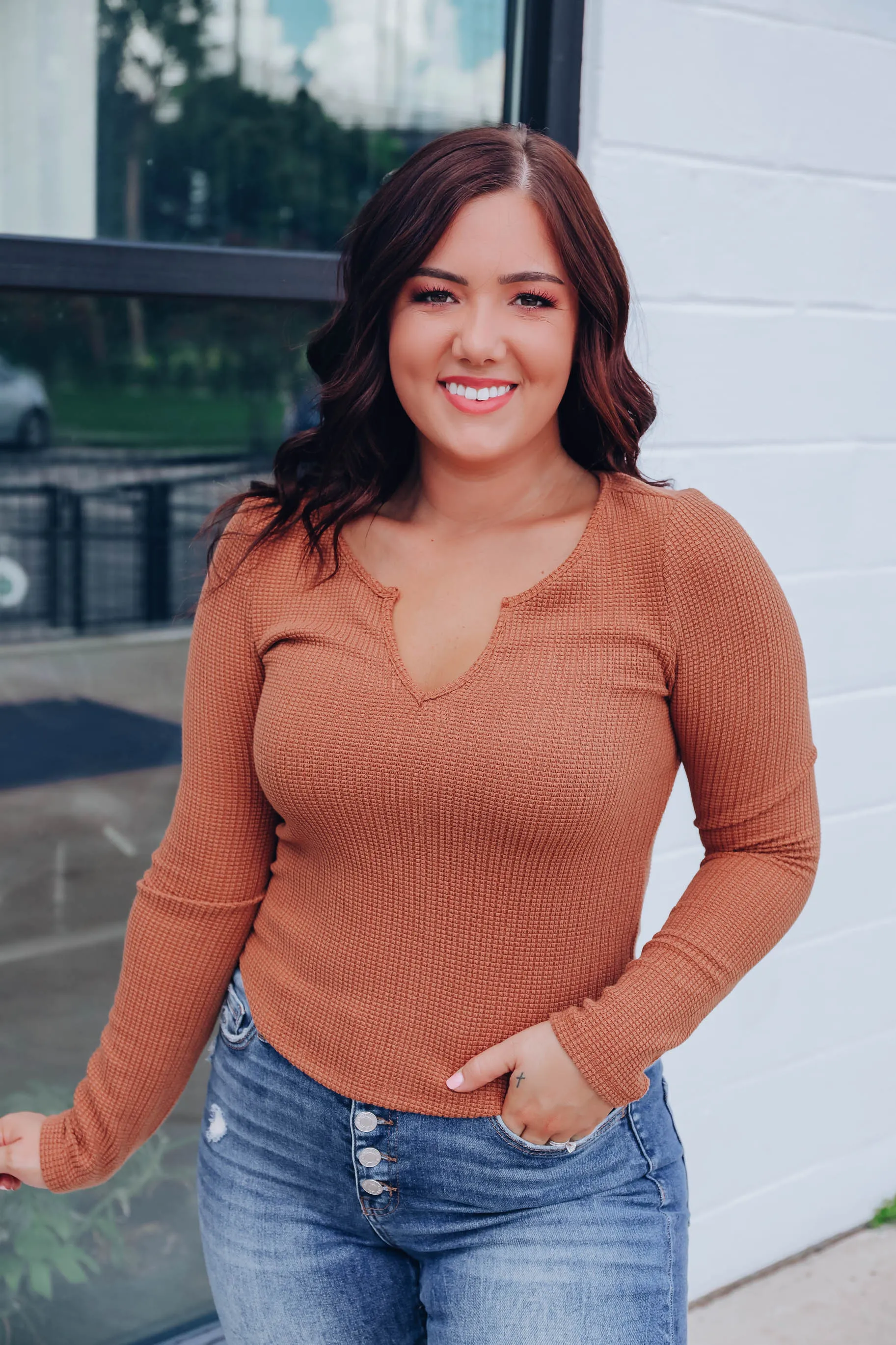 Kenosha Textured Knit Top - Butterscotch