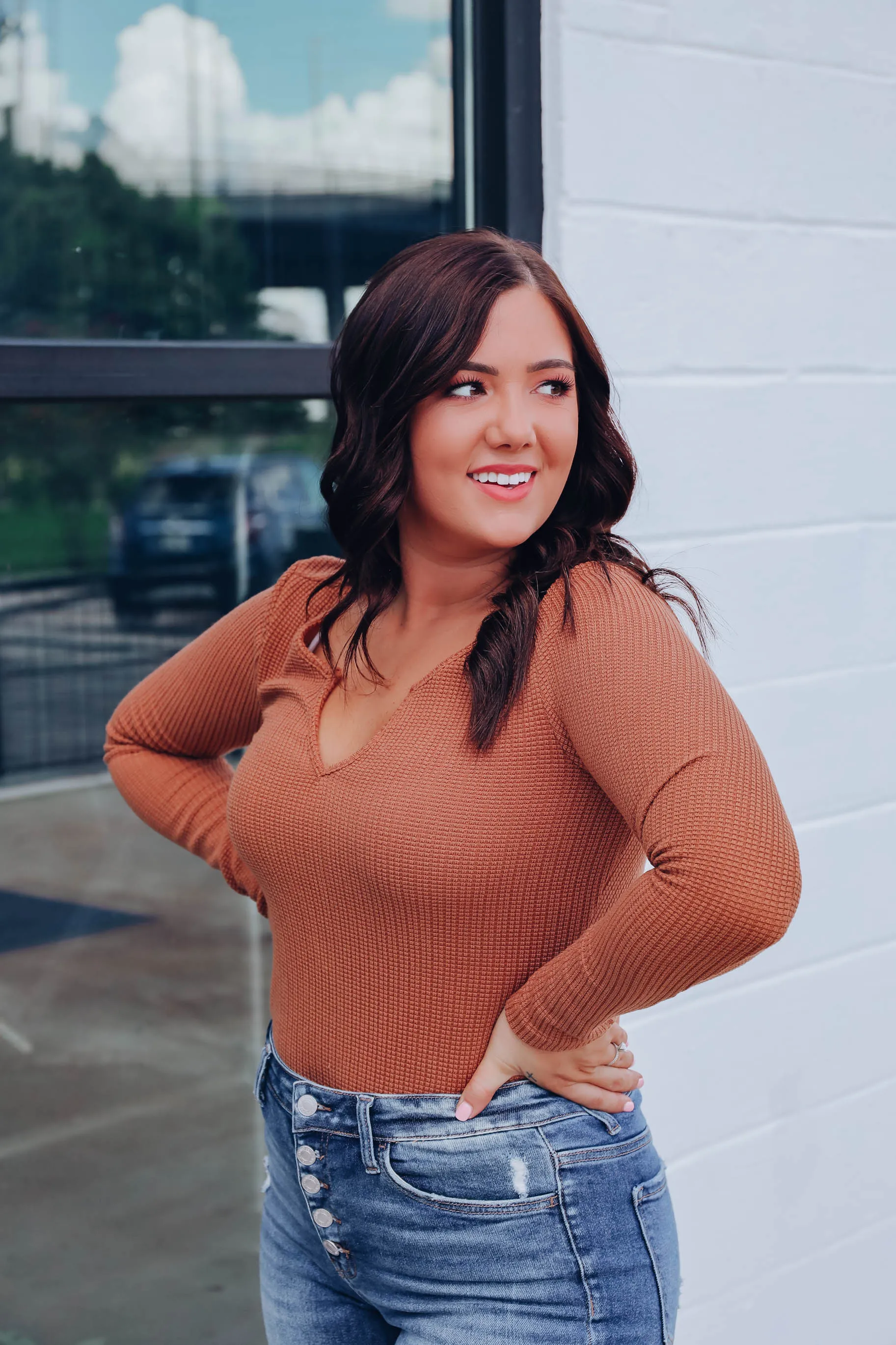 Kenosha Textured Knit Top - Butterscotch