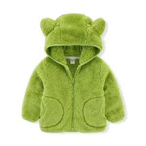 Kids' Beary Comfy Sherpa Jacket in Green