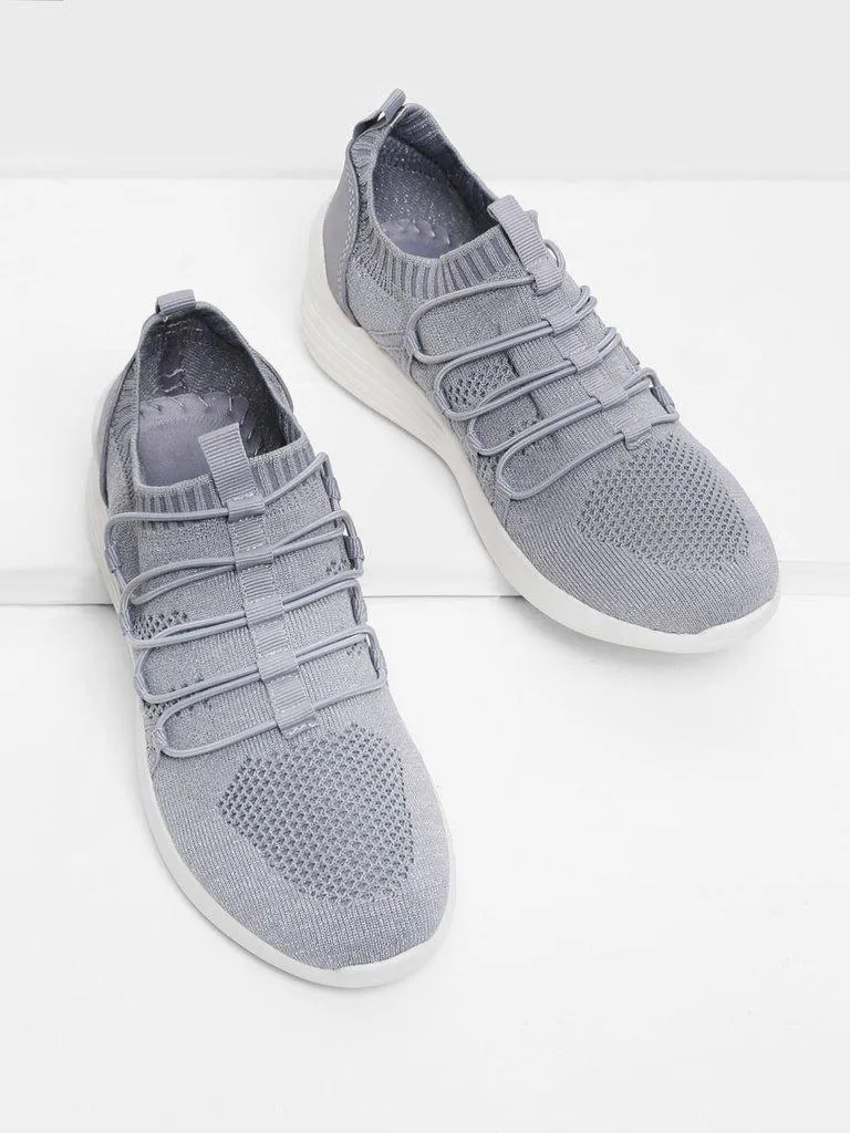 Knit Design Slip On Sneakers