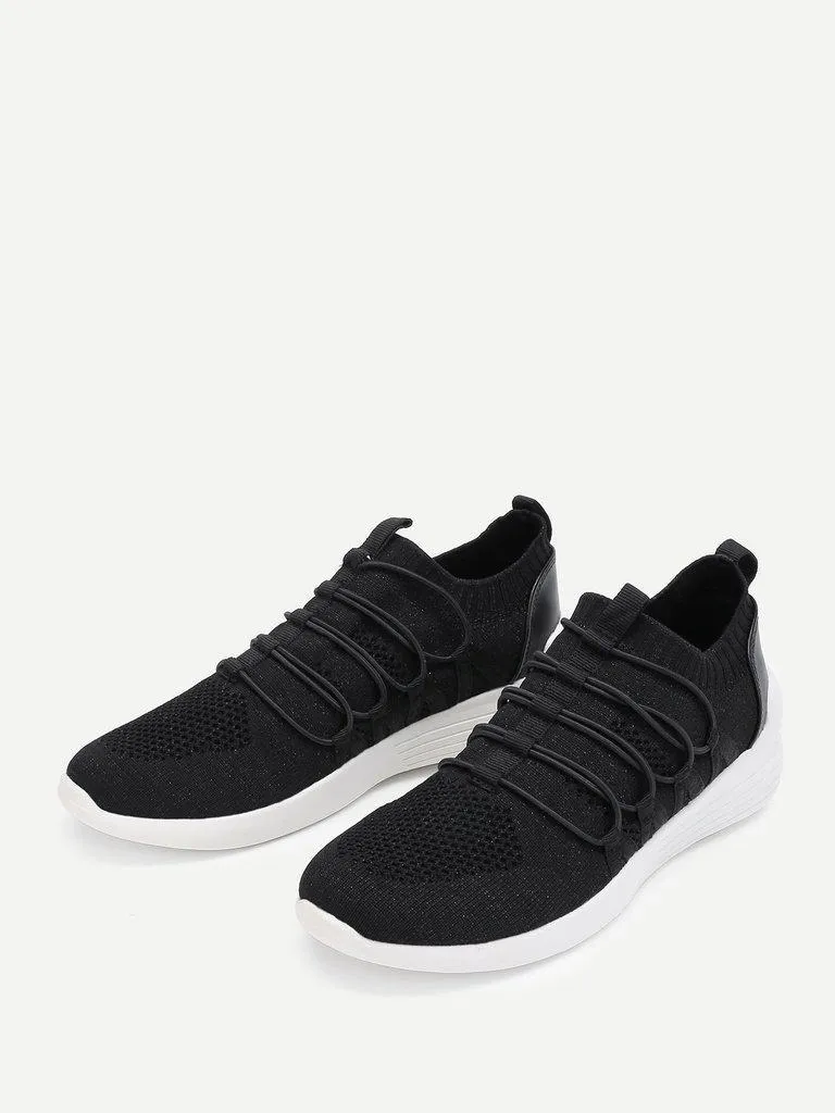 Knit Design Slip On Sneakers