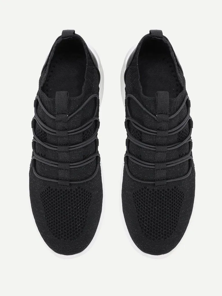 Knit Design Slip On Sneakers