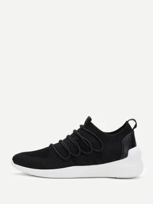 Knit Design Slip On Sneakers