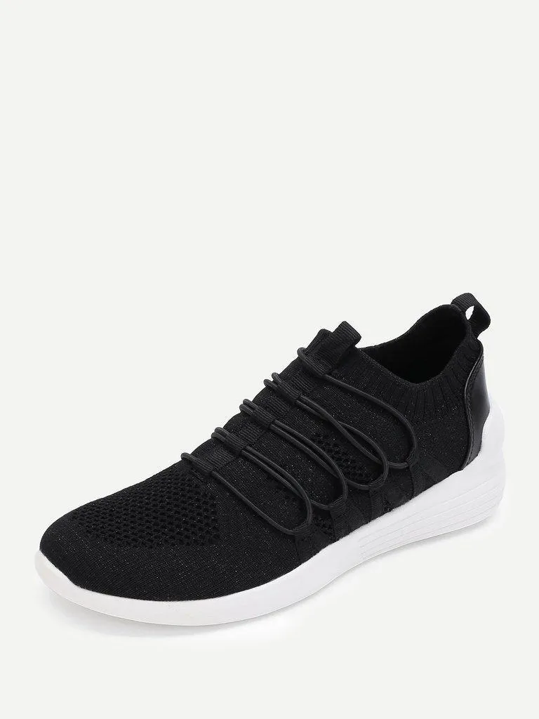 Knit Design Slip On Sneakers