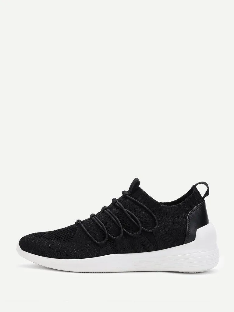 Knit Design Slip On Sneakers