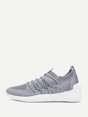 Knit Design Slip On Sneakers