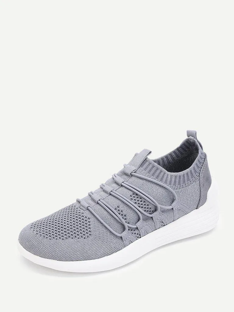 Knit Design Slip On Sneakers