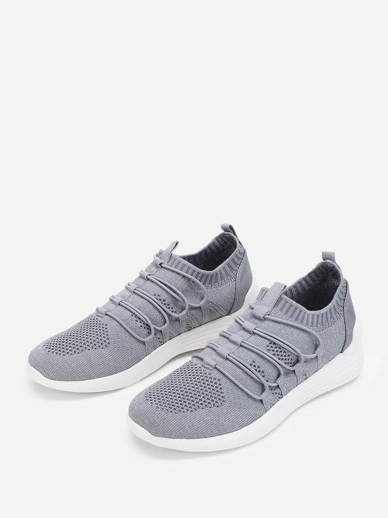 Knit Design Slip On Sneakers