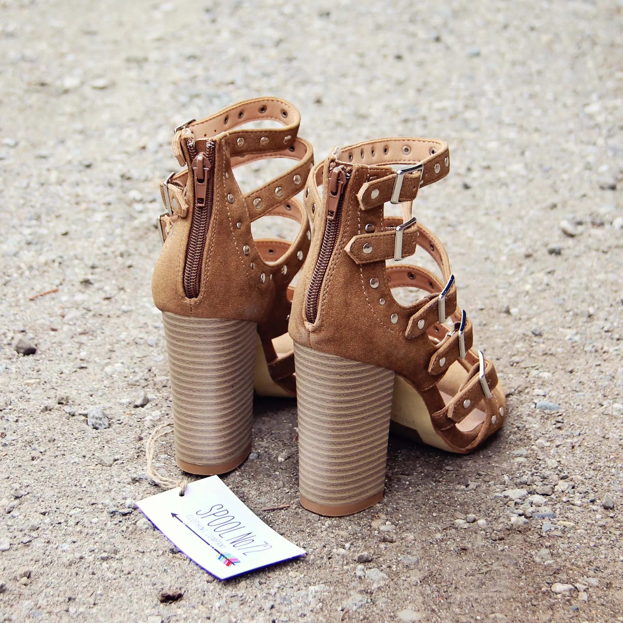 Knox Strappy Heel in Caramel