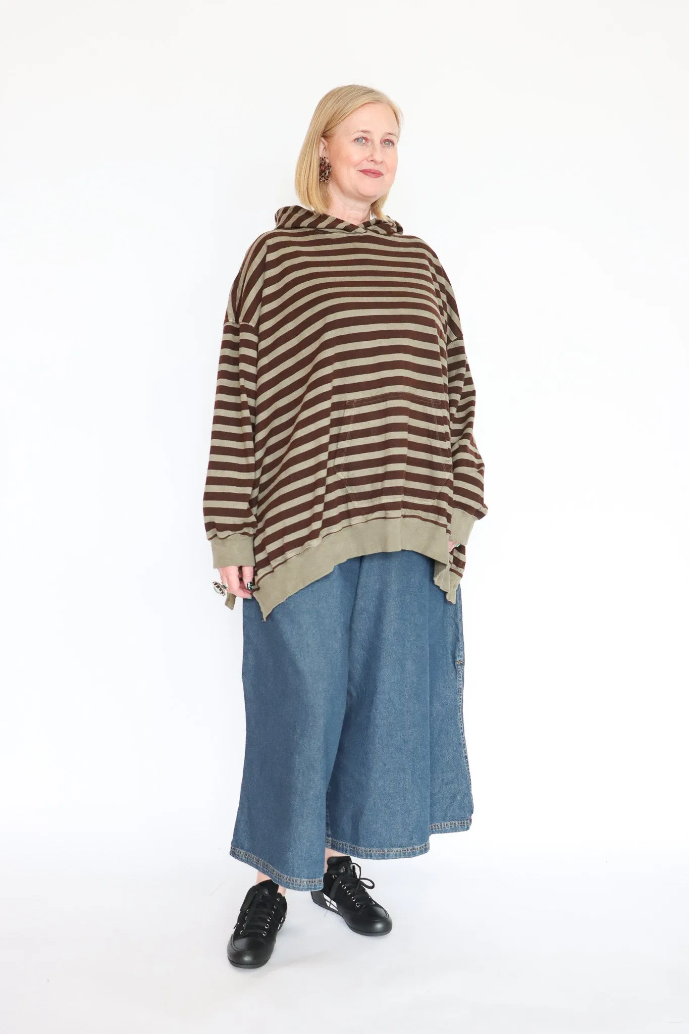 Krista Larson Olive Stripe Bode Sweatshirt
