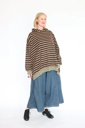 Krista Larson Olive Stripe Bode Sweatshirt