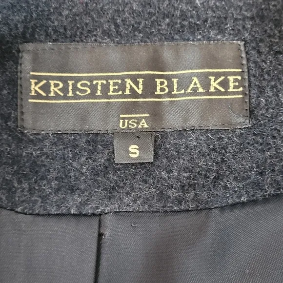 Kristen Blake Womens 70% Wool 10% Cashmere Blend Two-Button Top Coat - Size S