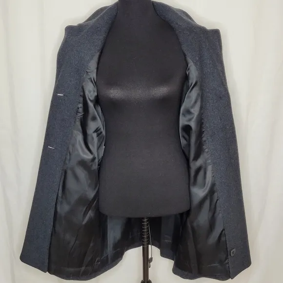 Kristen Blake Womens 70% Wool 10% Cashmere Blend Two-Button Top Coat - Size S